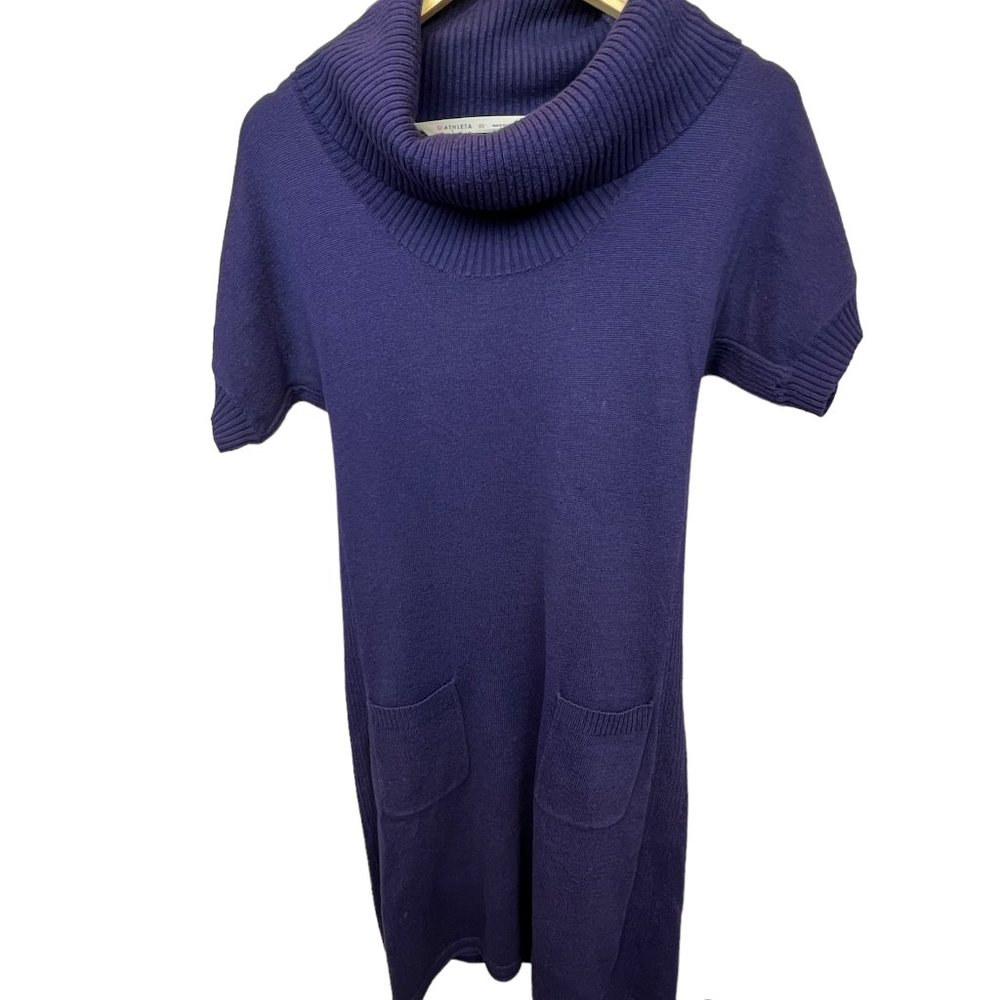 Athleta Purple‎ Cowl Neck Sweater Dress Size XS